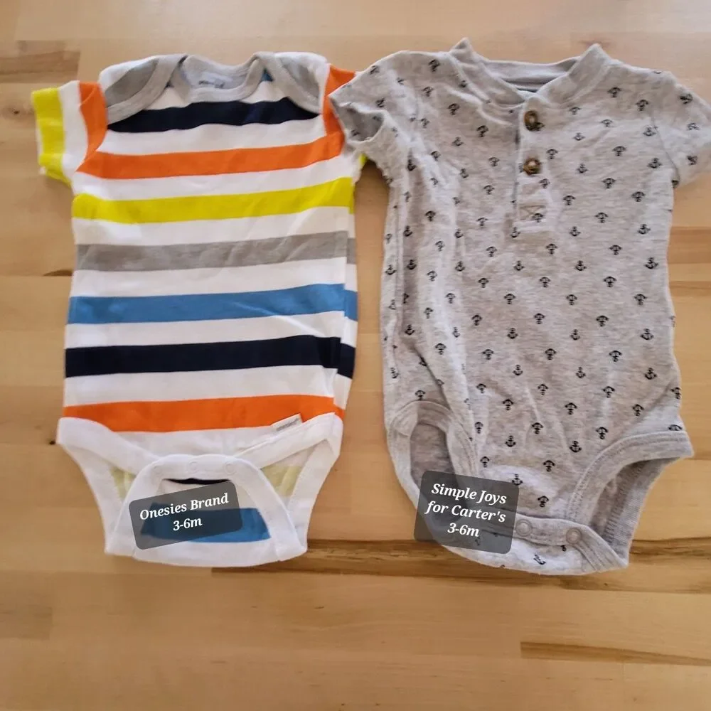 Baby Boy Clothing Lot 3m 3-6m Carter's NEW Spring Summer One Piece Pajamas Blue